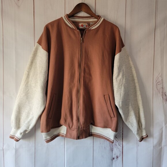 Golden Loop Zip Sweater Jacket, Men’s L, Vintage College Athletic Zip Up, EUC - Picture 1 of 7